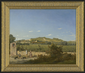 Los 6146 - Negre, Dominique Alphonse - Südfranzösische Landschaft mit Spaziergängern an einem Bildstock - 1 - thumb