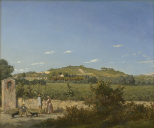 Lot 6146, Auction  122, Negre, Dominique Alphonse, Südfranzösische Landschaft mit Spaziergängern an einem Bildstock