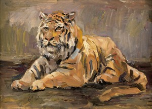 Lot 6152, Auction  122, Fahringer, Carl, Liegender Tiger