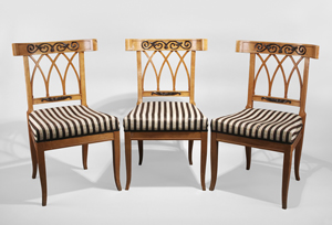 Lot 6316, Auction  122, Klassizistische Stühle, Drei klassizistische Stühle