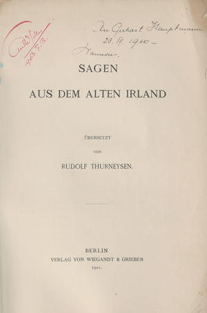 Los 6356 - Thurneysen, Rudolf - Sagen aus dem alten Irland - 0 - thumb