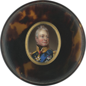 Lot 6450, Auction  122, Bone, Henry, Miniatur Portrait des Königs William IV., in blauer Uniform mit Orden, auf Dose