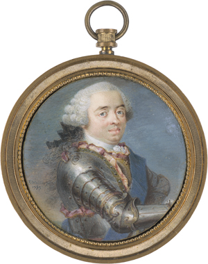 Lot 6469, Auction  122, Mussard, Robert, Miniatur Portrait Stadhouder Wilhelm IV. von Oranien mit Hosenbandorden