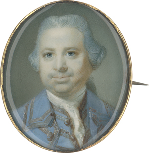 Lot 6474, Auction  122, Meyer, Jeremiah, Miniatur Portrait eines jungen Mannes in hellblauer Jacke mit Goldborten 