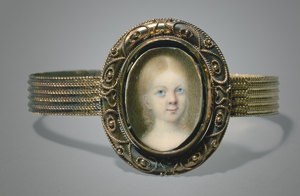 Lot 6476, Auction  122, Britisch, 1843. Schmuck Miniatur Portrait eines blonden Kindes mit Mittelscheitel