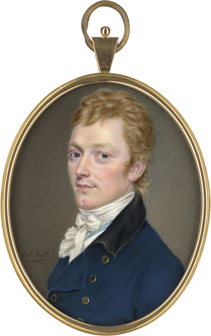 Lot 6495, Auction  122, Smart junior, John, Miniatur Portrait des George Rundle mit blondem Haar, in blauer Jacke