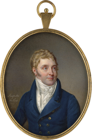 Lot 6558, Auction  122, Augustin, Jean-Baptiste Jacques, Miniatur Portrait des Thomas Weld in blauer Jacke, nach rechts blickend