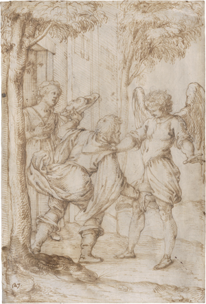 Los 6639 - Fialetti, Odoardo - Der Engel verkündet die Geburt Simsons an Manoah und dessen Frau - 0 - thumb