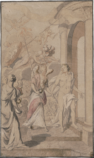 Lot 6704, Auction  122, Rode, Christian Bernhard, Minerva zeigt dem königlichen Jüngling den Tempel der Ehre