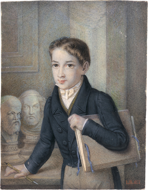 Lot 6713, Auction  122, Österreichisch, 1822. Junger Künstler mit seiner Zeichenmappe