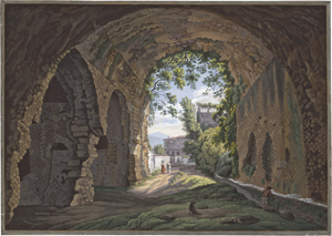 Los 6741 - Hummel, Johann Erdmann - Die Porta scura - Der Eingang in die Villa des Maecenas in Tivoli - 0 - thumb