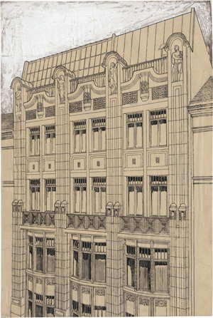 Los 6797 - Wien - um 1911. Ansicht der Jugendstilfassade des Hauses Neubaugasse 8 im 7. Wiener Gemeindebezirk - 0 - thumb