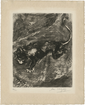 Lot 7015, Auction  122, Chagall, Marc, Les Fables de la Fontaine: Le Lion et le Rat