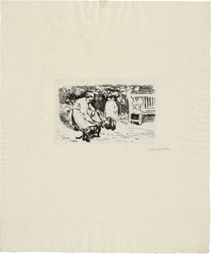 Lot 7067, Auction  122, Liebermann, Max, Gartenszene (Wärterin mit Kind und Hund)