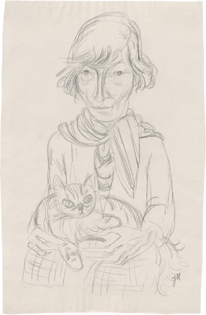 Los 8107 - Mammen, Jeanne - Frau mit Katze im Schoß - 0 - thumb