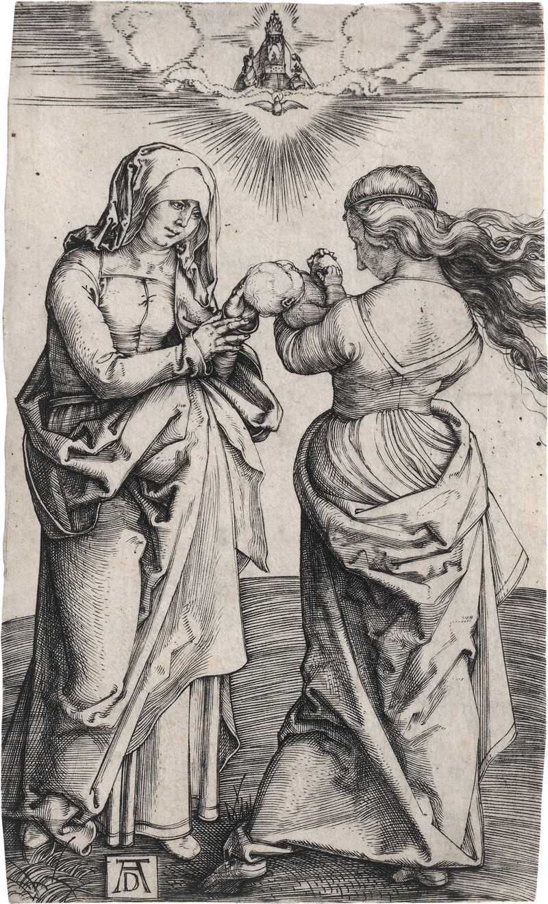Lot 5085, Auction  122, Dürer, Albrecht, Die hl. Anna und Maria mit dem Kinde, stehend