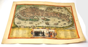 Los 85 - Braun, Georg und Hogenberg, Frans - Venetia. Kolorierte Kupferstichkarte wohl aus "Civitates Orbis Terrarum" - 3 - thumb