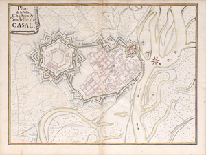 Lot 127, Auction  123, Plan de la Ville Chasteau, & Citadelle de Casal