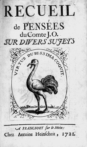 Lot 498, Auction  123, Oxenstierna, J. T. von, Recueil de pensées