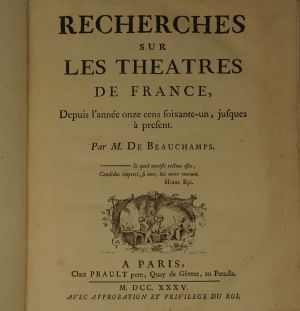 Los 538 - Beauchamps, Pierre-François Godart de - Recherches sur les Théatres de France  - 0 - thumb