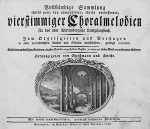 Lot 546, Auction  123, Christmann, Johann F. und Knecht, Justin Heinrich - Hrsg., Vollständige Sammlung Choralmelodien