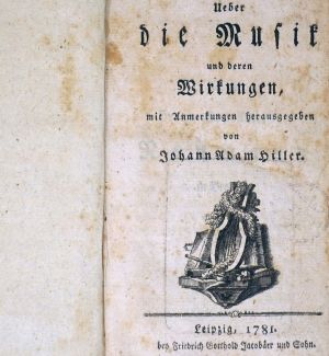 Lot 553, Auction  123, Hiller, Johann Adam, Ueber die Musik und deren Wirkungen