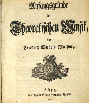 Los 558 - Marpurg, Friedrich Wilhelm - Anfangsgründe der Theoretischen Musik - 0 - thumb