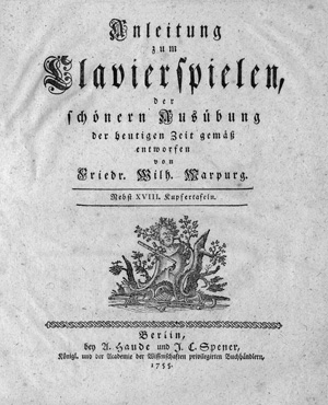 Los 559 - Marpurg, Friedrich Wilhelm - Anleitung zum Clavierspielen - 0 - thumb