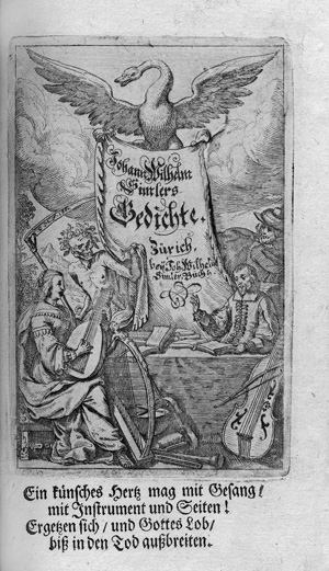 Lot 580, Auction  123, Simler, Johann Wilhelm, Teutscher Getichten. Vierte Auflage. 1688