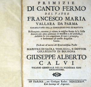 Lot 587, Auction  123, Vallara, Francesco Maria, Primizie Di Canto Fermo