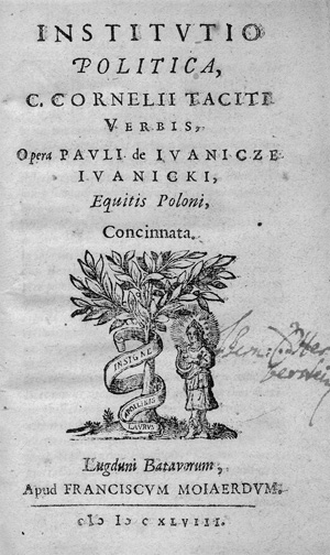 Los 641 - Iwanicki, Paulus und Tacito, Cornelius - Opera Pauli de Ivanicze Ivanicki, equitis poloni, concinnata - 0 - thumb
