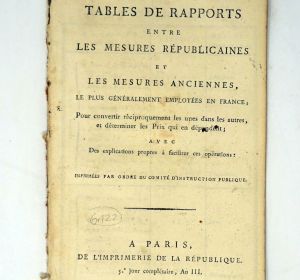 Los 666 - Tables de rapports - Les mesures républicaines et les mesures anciennes  - 0 - thumb