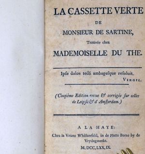 Lot 670, Auction  123, Tickell, Richard, La cassette verte de Monsieur de Sartine