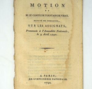 Lot 672, Auction  123, Toustain de Viray, Joseph-Maurice, Motion sur les assignats