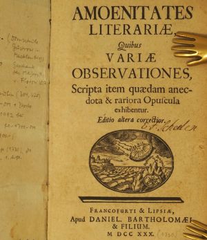 Lot 687, Auction  123, Amoenitates literariae, quibus variae observationes