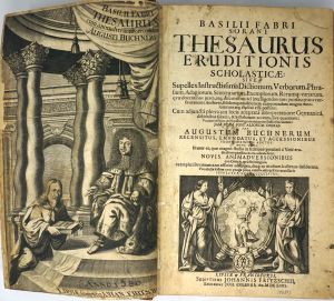 Lot 693, Auction  123, Faber, Basilius, Thesaurus eruditionis scholasticae