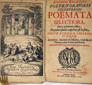 Lot 2008, Auction  123, Buchner, August, Poetae et oratoris celeberrimi poemata selectiora