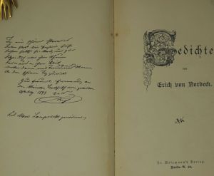 Lot 2104, Auction  123, Nordeck, Erich von, Gedichte
