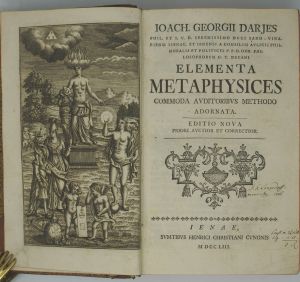 Lot 2176, Auction  123, Darjes, Joachim Georg, Elementa metaphysices 