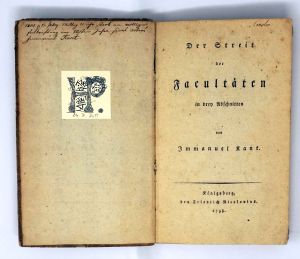 Lot 2188, Auction  123, Kant, Immanuel, Der Streit der Facultäten