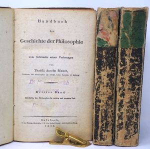 Los 2192 - Rixner, Thaddäus Anselm und Feuerbach, Ludwig - Handbuch der Geschichte der Philosophie zum Gebrauche seiner Vorlesungen. 3 Bände. - 0 - thumb