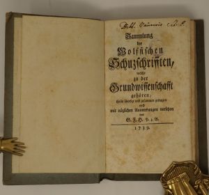 Los 2199 - Wolff, Christian - Sammlung der Wolffischen Schuzschrifften - 0 - thumb