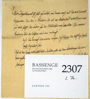 Los 2307 - Biester, Johann Erich - 2 signierte Schreiben  - 0 - thumb