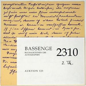 Lot 2310, Auction  123, Boy-Ed, Ida, Briefkarte 1897 + Beigabe