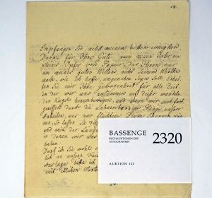 Los 2320 - Batsch, August - Brief 1796 - 0 - thumb