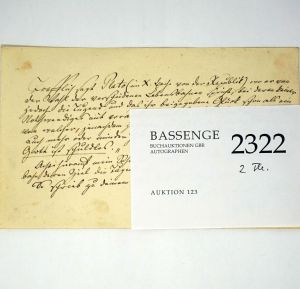 Lot 2322, Auction  123, Carus, Carl Gustav, Eigenhänd. Albumblatt