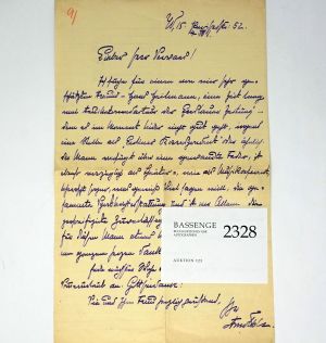 Lot 2328, Auction  123, Holz, Arno, Brief an Franz Servaes