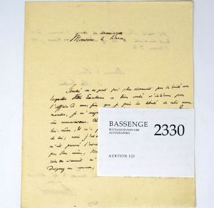 Lot 2330, Auction  123, Humboldt, Wilhelm von, Brief 1811 an einen Baron