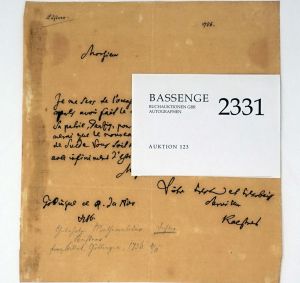 Los 2331 - Kästner, Abraham Gotthelf - Brief 1756 - 0 - thumb