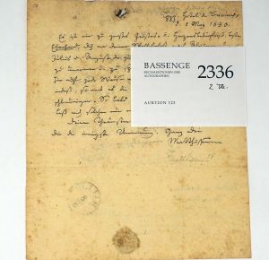 Los 2336 - Matthisson, Friedrich von - Brief an Ch. A. G. Eberhard - 0 - thumb